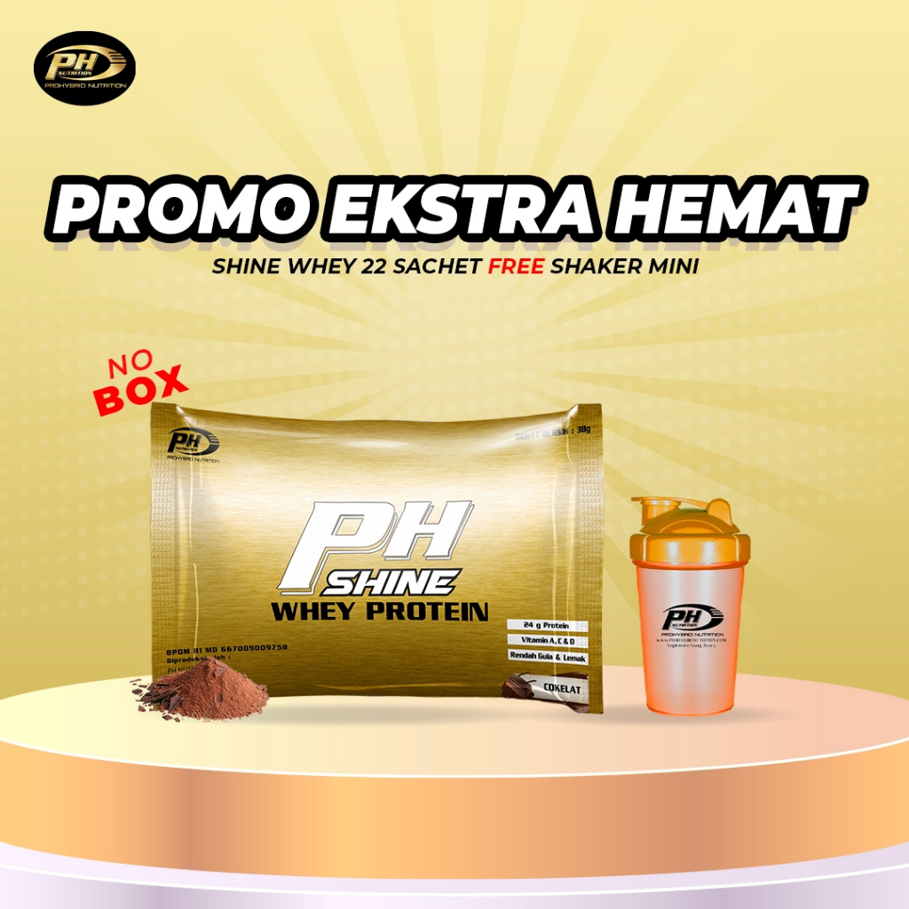 

PROMO PH Shine Whey 22 Sachet Protein 24g Susu Tinggi Protein Rasa Cokelat - Membantu Menurunkan Berat Badan - Rendah Lemak - Rendah Gula - High BCAA - Low Fat - Program Diet Sehat - Food Suplemen - Weigh Loss