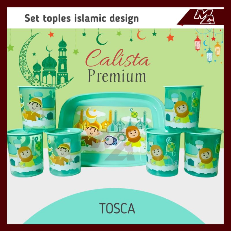 PROMO TERBARU Toples kue lebaran 1 set lengkap + nampan/baki/toples calista set tobaki 7in1