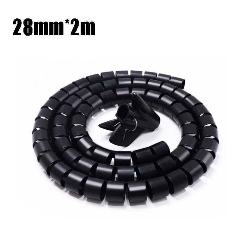 Cable Wrap Spiral Organizer Pelindung Kabel Spiral Tube 10mm /28mm Pembungkus Kabel Listrik Komputer