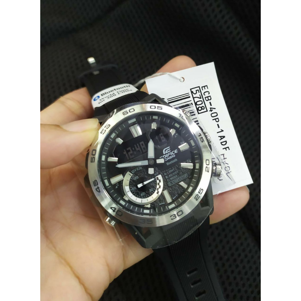 Jam Tangan Pria Casio Edifice ECB-40P-1ADF Original