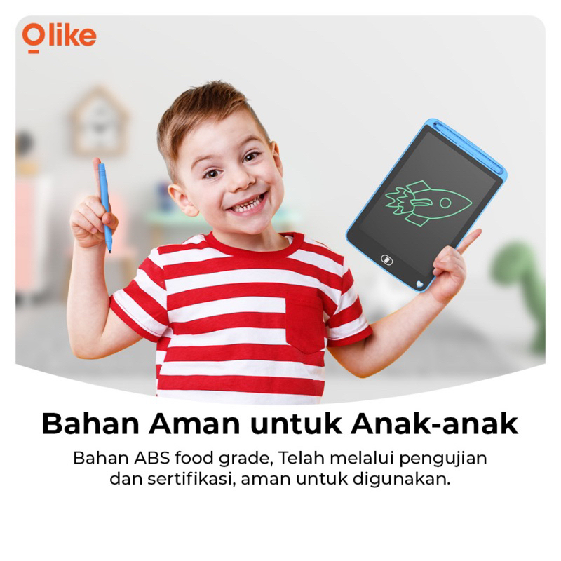 Olike B2 lcd writing tablet anak 8.5” papan tulis anak lcd Screen Lock Function lcd drawing writing tablet Eye Care Screen Anak/Dewasa