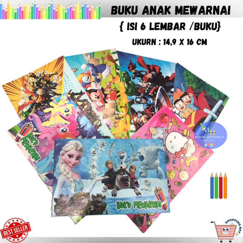 

BUKU MEWARNAI ANAK / BUKU MENGGAMBAR BUKU BELAJAR MEWARNAI