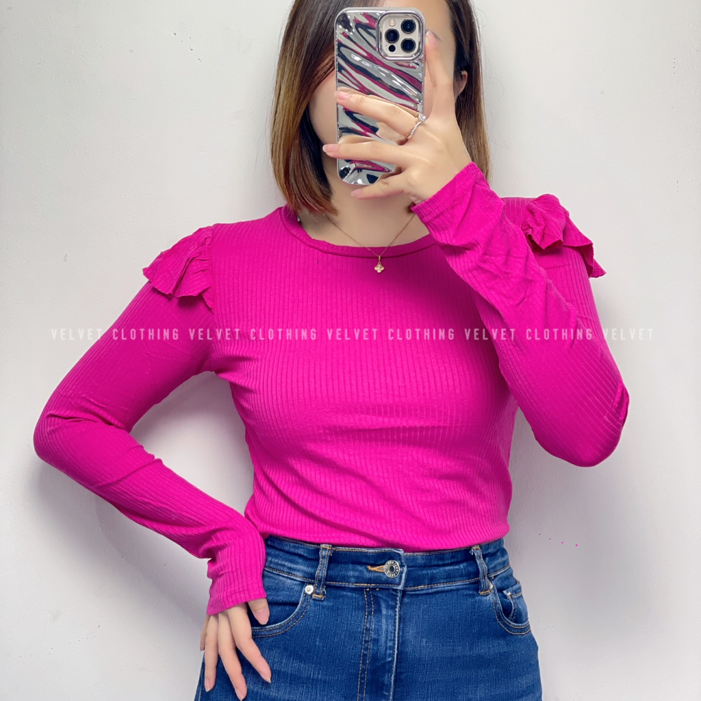 Blouse Long Sleeve Knit / Atasan Wanita Lengan Panjang Rajut / Blouse Longslevee Knit 4726