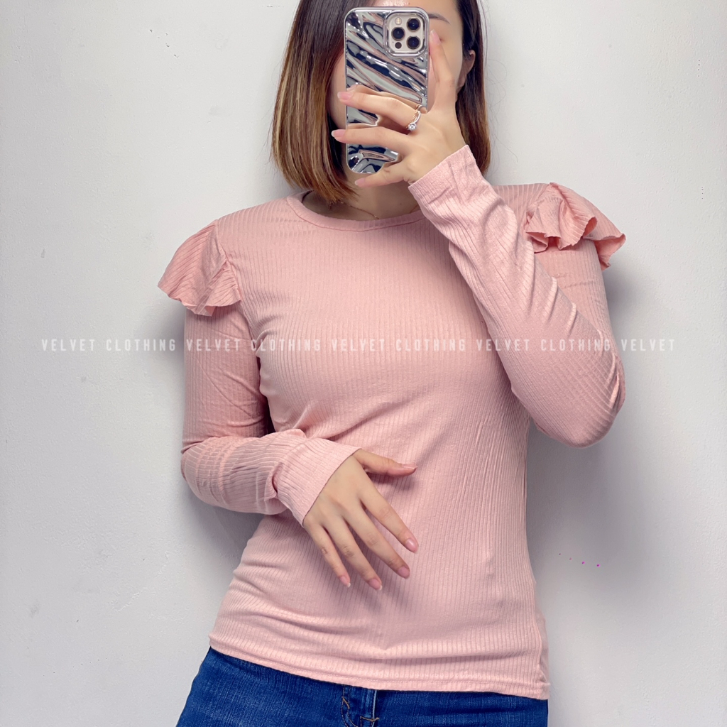 Blouse Long Sleeve Knit / Atasan Wanita Lengan Panjang Rajut / Blouse Longslevee Knit 4726