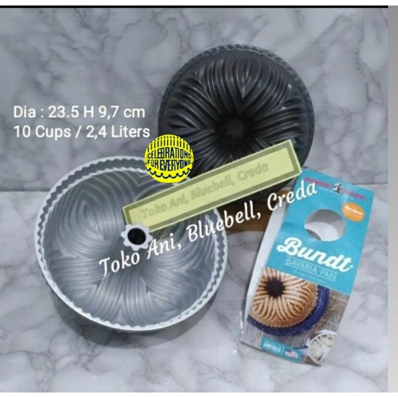 Nordic Ware 53624 Bavaria Bundt Pan , ∅ 23.5cm H 9.7cm, Vol : 10 Cup