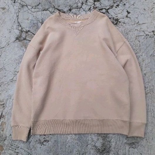 CREWNECK GAP COKLAT SUSU | CREWNECK BASIC POLOS | CREWNECK GAP SECOND