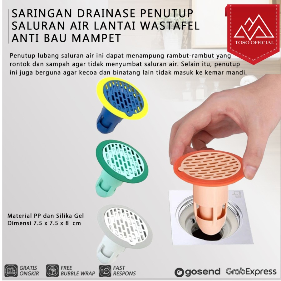 PENUTUP SALURAN LUBANG PEMBUANGAN AIR KAMAR MANDI ANTI KECOA ANTI BAU