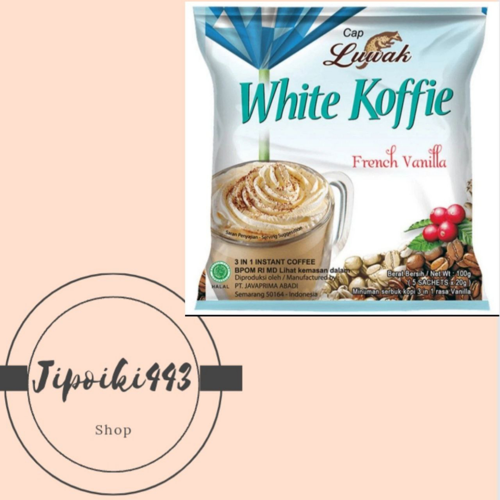 

kopi luwak white koffie shacet rasa french vanila 20gr