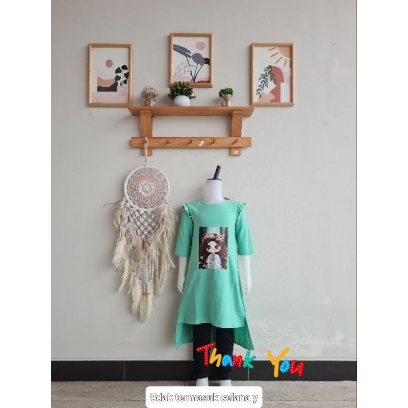 Dress POLOS ( TUNIK ) / TUNIK SABLON babyteri//Baju anak premium//karakter kartun//baju harian