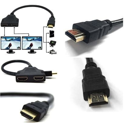 TUKUYU-PROMO Kabel HDMI SPLITER 2 Port Tanpa Power / 1 Input Ke 2 OutpuT