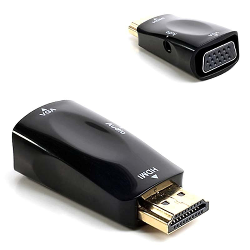 TUKUYU-PROMO Full HD 1080P HDMI Male to VGA and Audio Adapter for HDTV