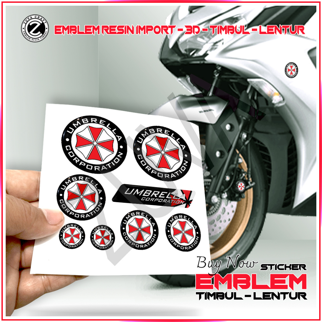 STIKER MOTOR 1 PAKET STIKER MOTOR LOGO UMBRELLA STIKER NMAX STIKER AEROX STIKER EMBLEM NMAX AEROX LE