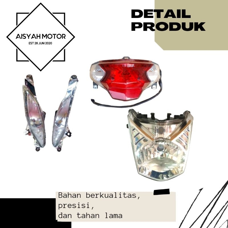 Reflektor Lampu Lengkap Honda Beat FI Tahun 2012-2014