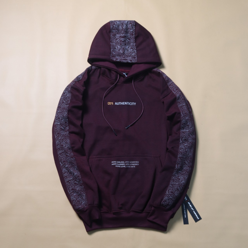 Jaket hoodie SIKAT MIRING ALFA KOMBINASI (SKM) / Sweater hoodie skm batik unisex full lable &amp; tag