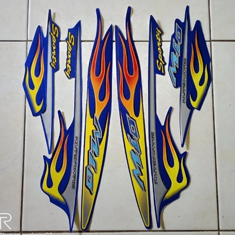 STRIPING MIO SPORTY BIRU