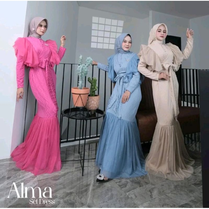MK Alma dress Tiara dress gamis lebaran gamis pesta kondangan MISSKAMIHIJAB