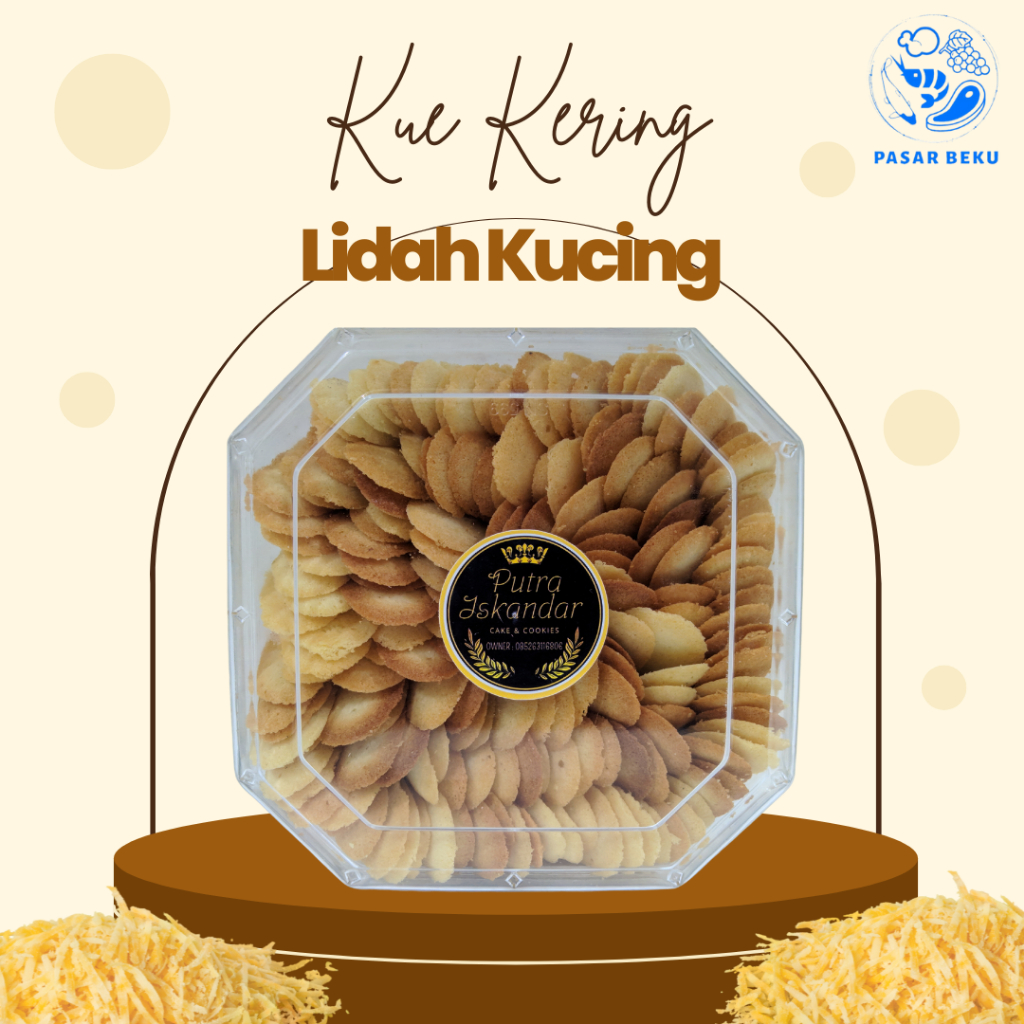 

Lidah Kucing 280gr Kue Kering Edisi Lebaran Idul Fitri Hampers Hantaran Pasar Beku Padang