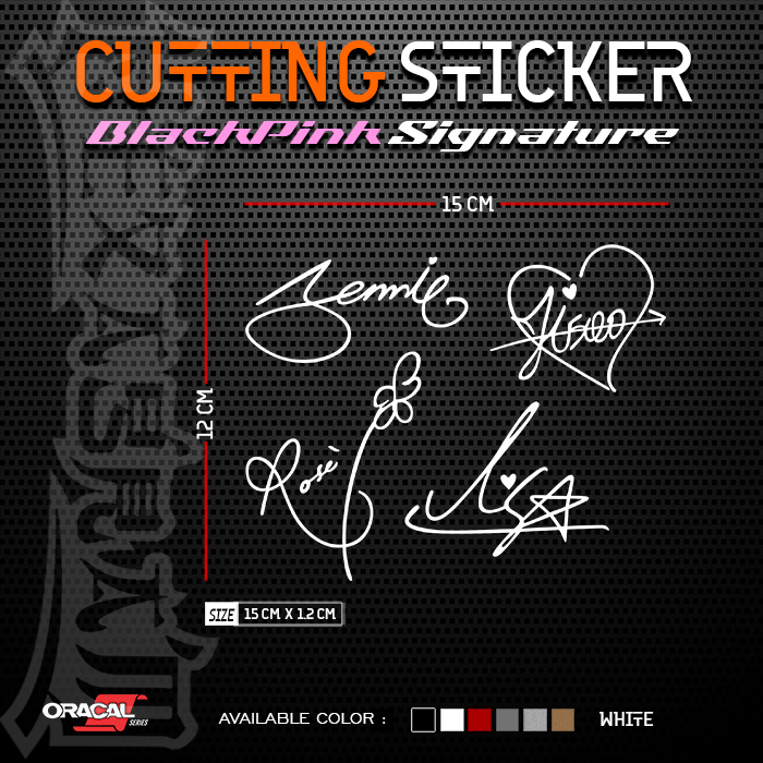 Cutting Stiker BLACKPINK Signature | Stiker Cutting Tanda Tangan BLACKPINK