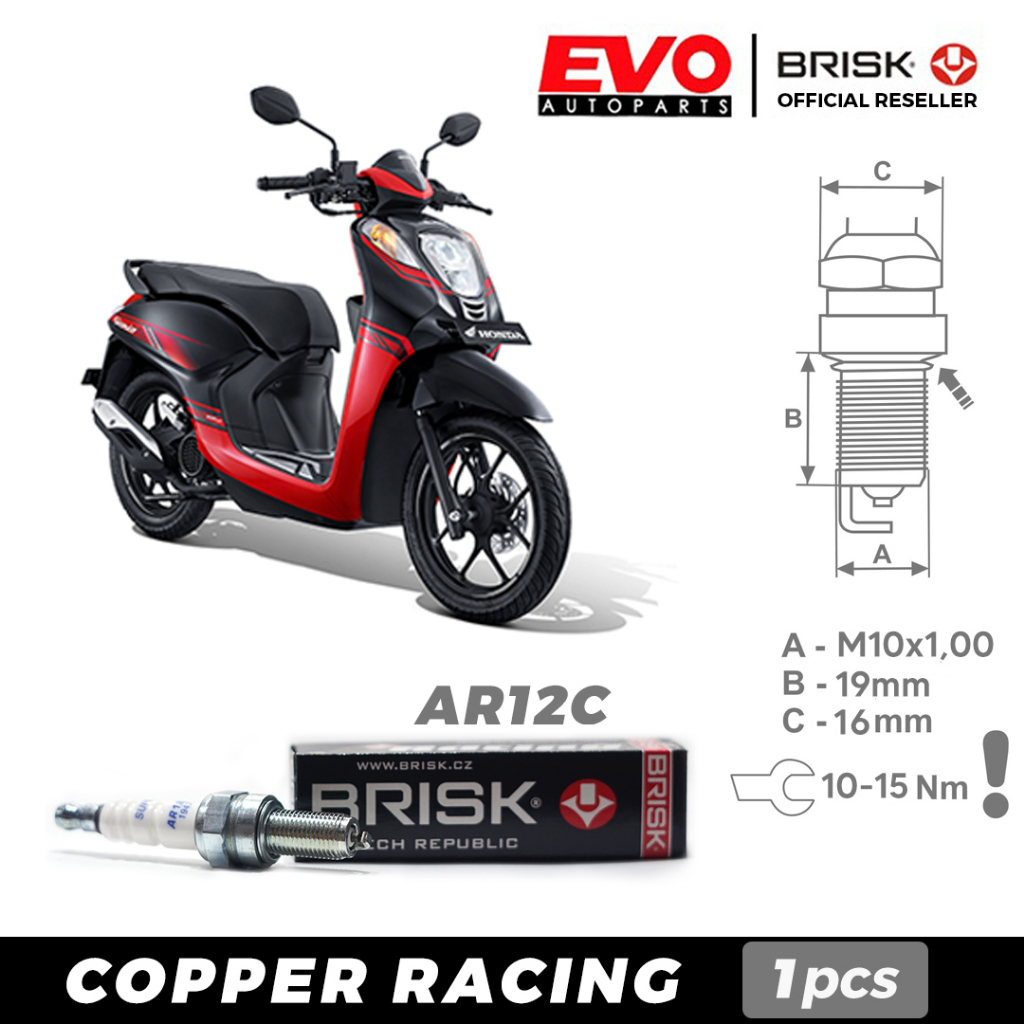 Busi Motor Honda Genio Brisk Copper AR12C
