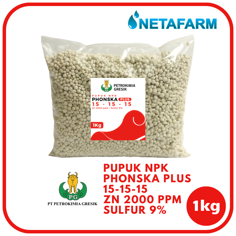 Pupuk NPK Phonska Plus 15-15-15 Petrokimia repack - 1 Kg