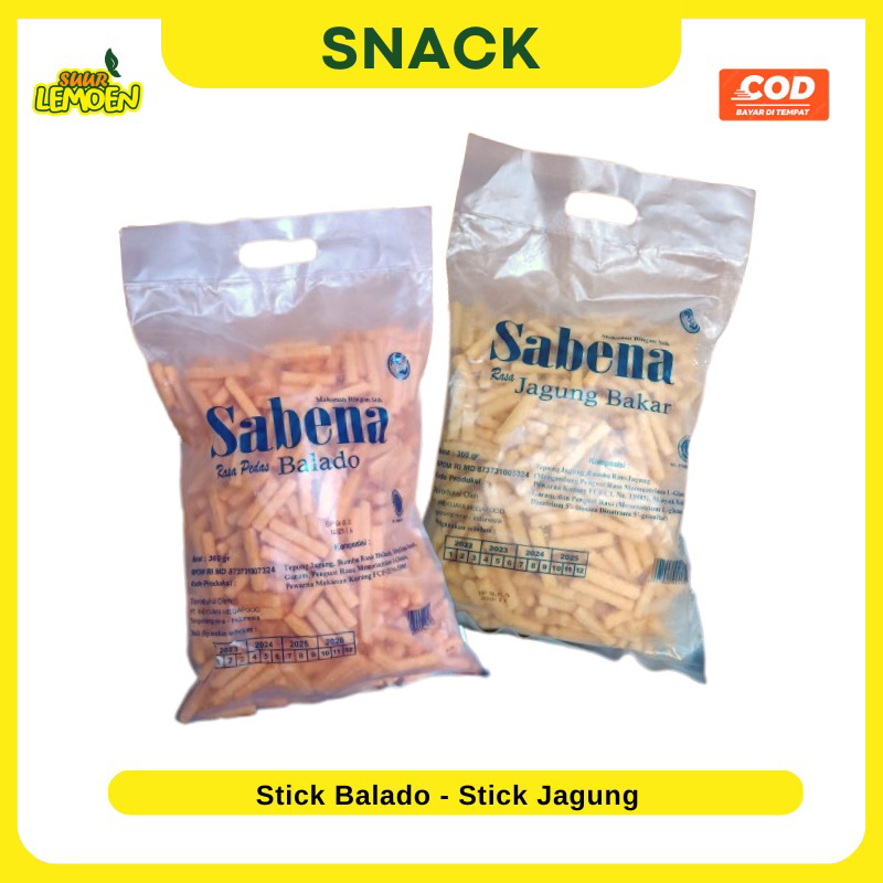 Snack Stick Balado Jagung Biskuit Gem Bunga Rose Kacang Koro Pedas