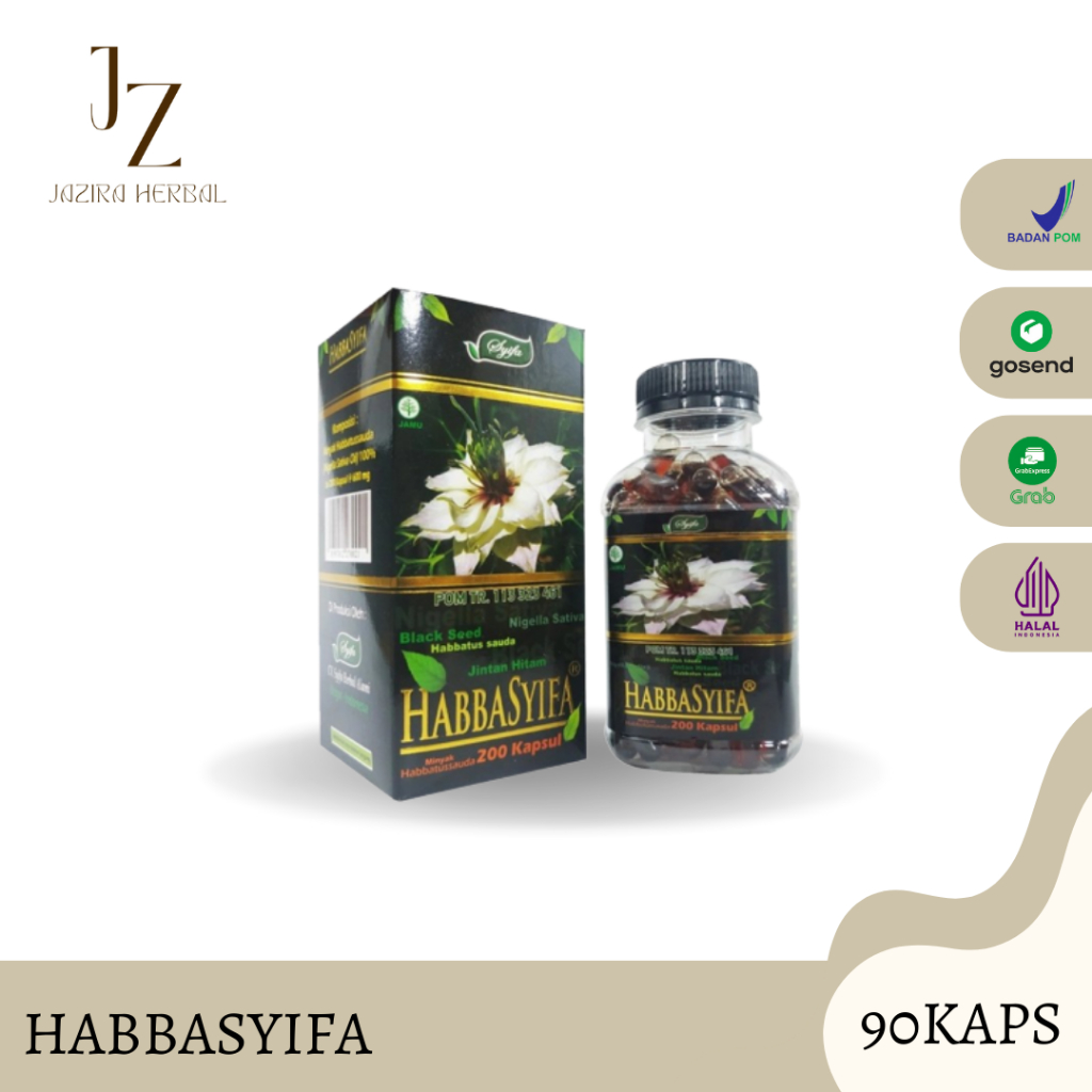 Habbasyifa - Habbatussauda Habbasyifa Nigella Sativa - Habbatussauda Jintam Hitam 90 Kapsul