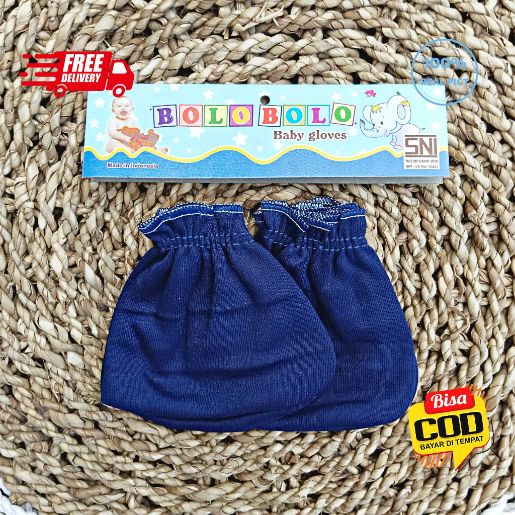 SALE 7.7 - 3 PCS Sarung Tangan 3 PCS Sarung Kaki Bolo-Bolo Serian NAVY