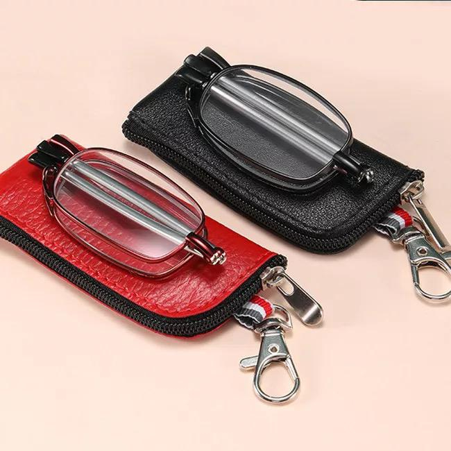 【TERBARU】Kacamata plus pria dan wanita lipat besi Kacamata Baca plus Lipat gaya Anti radiasi ✅, Kaca