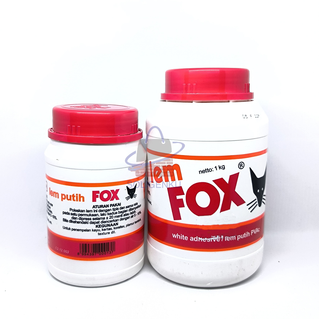

Lem FOX Putih Botol 1kg 1 kg Lem PVAC Lem Kayu Lem Kertas
