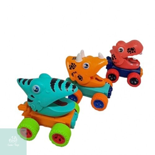 Mainan Bayi Mobil Dinosaurus Pencet Jalan Press Pull Triceratop YI33 //baby toys /mainan baby /mainan murah /mainan berjalan