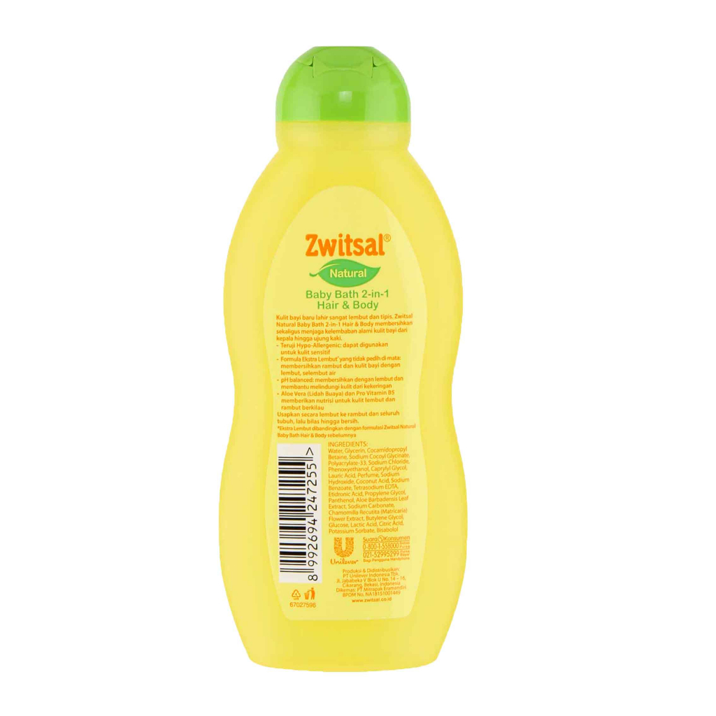 Zwitsal Aloe Vera / Baby Bath Hair &amp; Body / 200ml