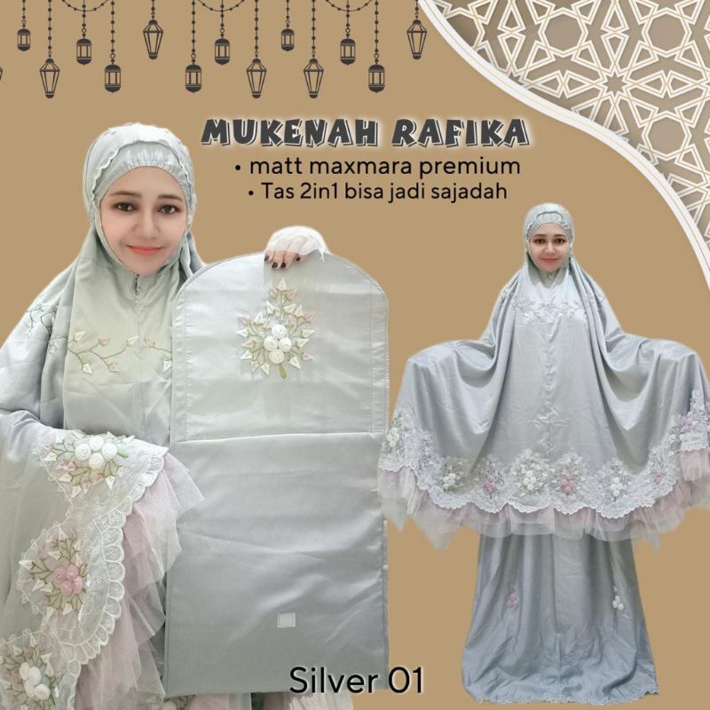 MUKENA SETELAN JUMBO SIZE RAFIKA MAXMARA PREMIUM
