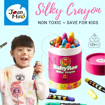 

Silky Crayon JOAN MIRO Baby Roo / Face Body Painting Color / Washable Crayon Set