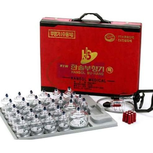 SAMMORA Bu Hang Alat Bekam Premium Korea Box Merah Alat Kop Angin isi 12 / 19 / 30 Original BuHang T