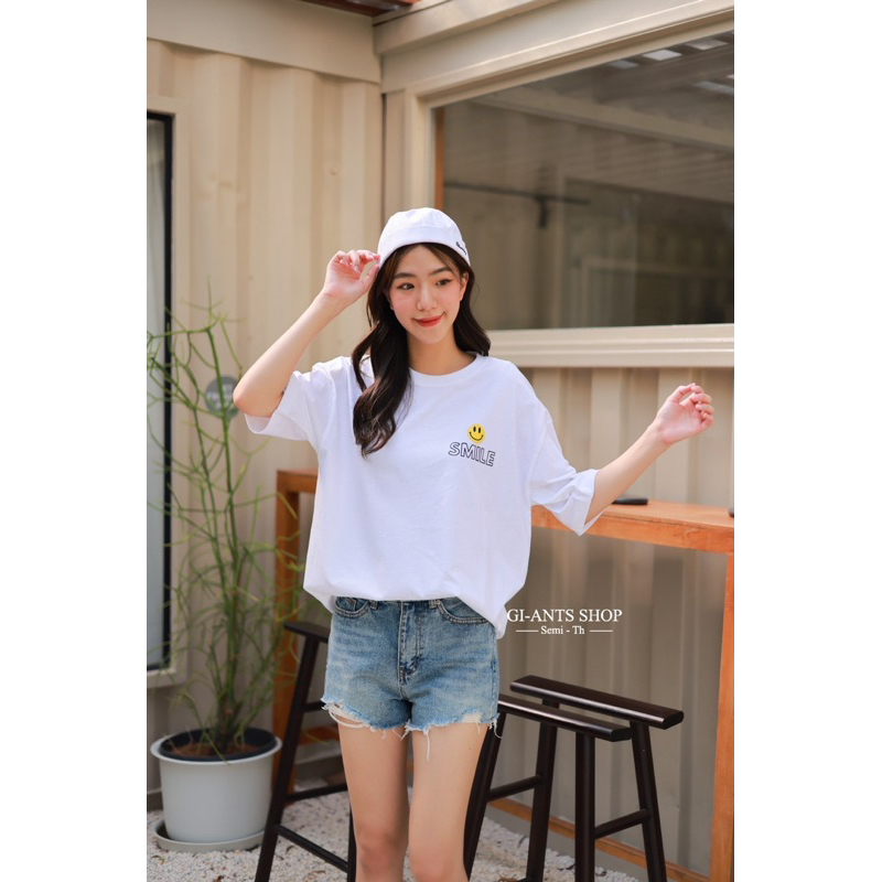 ATASAN GIANTS BASIC OVERSIZE SMILE KAOS IMPORT BANGKOK (BJGB487)