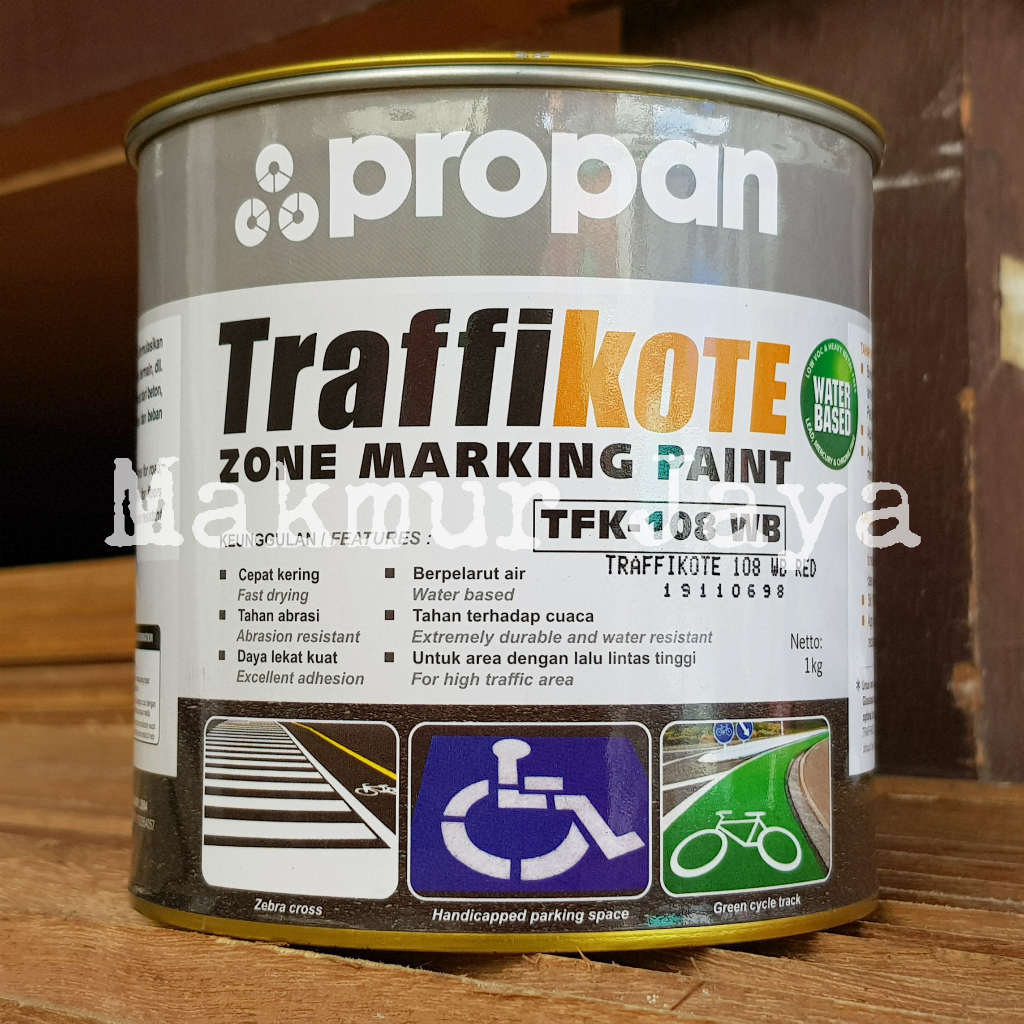 PROPAN TRAFFIKOTE CAT MARKA JALAN WATER BASED 1KG