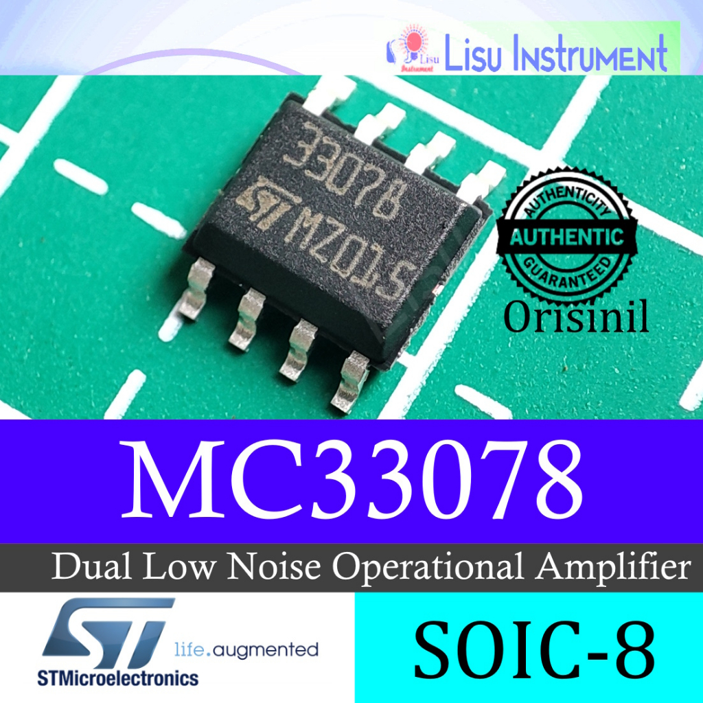 MC33078DT MC33078 Low-noise Dual Operational Amplifier SO-8 33078 STMicroelectronic ORIGINAL