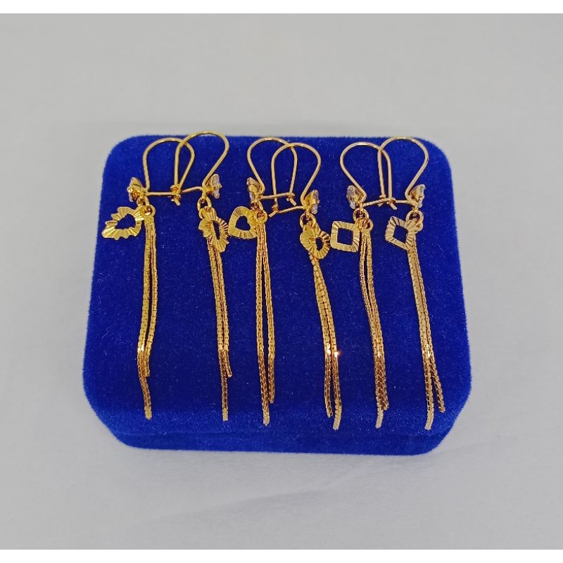 anting kait mp 1 + itali santa 2 + daun,love ,wajik/ anting kait perak asli silver 925 lapis emas/ anting fashion terbaru