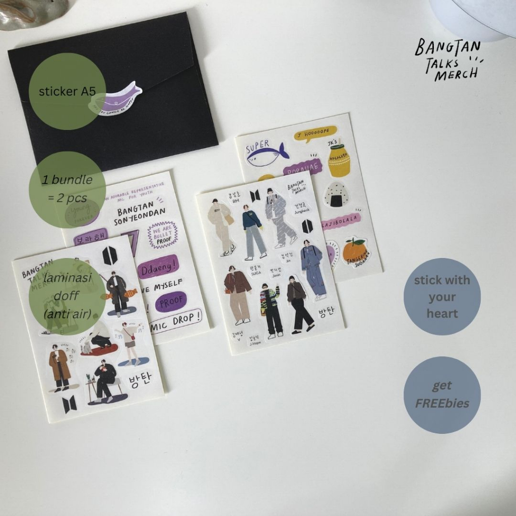 

Bangtan Sticker Pack Doff A5