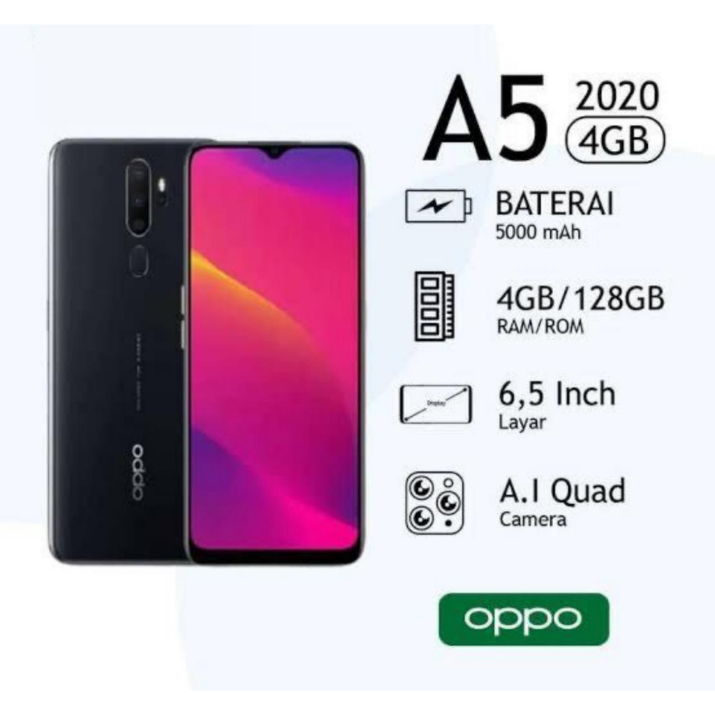 OPPO A5 2020 Ram 4/128, 6/128, 8/128, 6/256 GB 1 TAHUN GARANSI TOKO