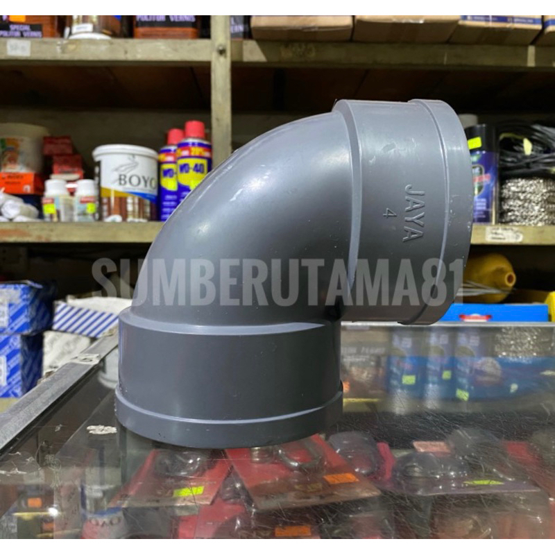 Knee Elbow 4"inch Fitting pipa sambung Keni jaya Dv PVC