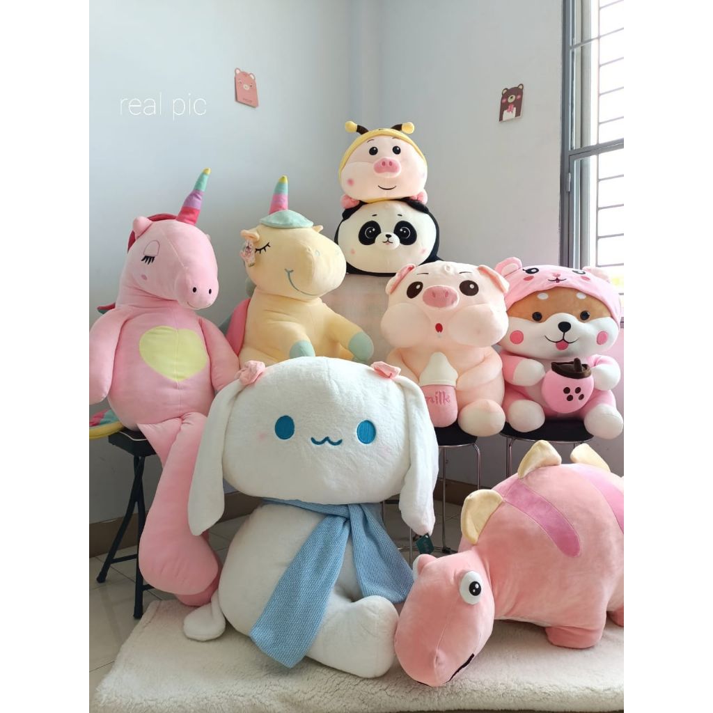 Boneka Super Jumbo Karakter Bahan Plush