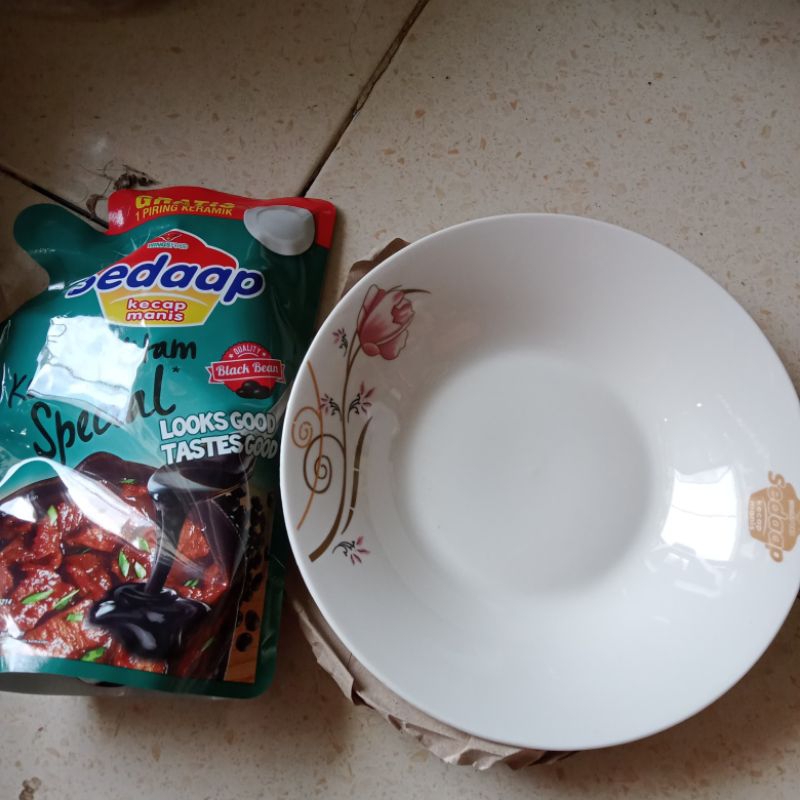 

kecap sedaap kedelai hitam 520ml gratis piring keramik cantik