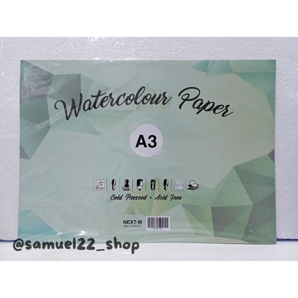 

Kertas Watercolour Paper A3 NEXT-M MA-1118 KLA3