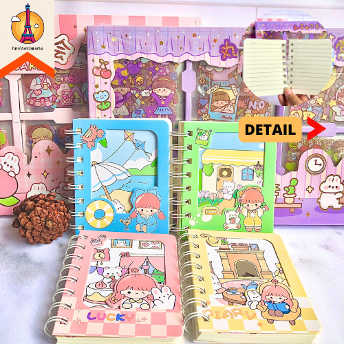 

Buku Spiral Jurnal Ukuran A7 Model Cewe isi 80 Lembar Notebook Lucu Termurah Fancy Best Gift Present For Birthday Event Souvenir Alat Tulis Kantor Sekolah Ready COD