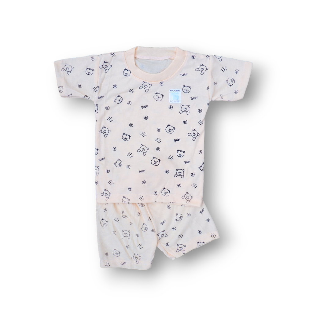 Set Setelan Baju Bayi Seruni Baby SNI Motif Bear