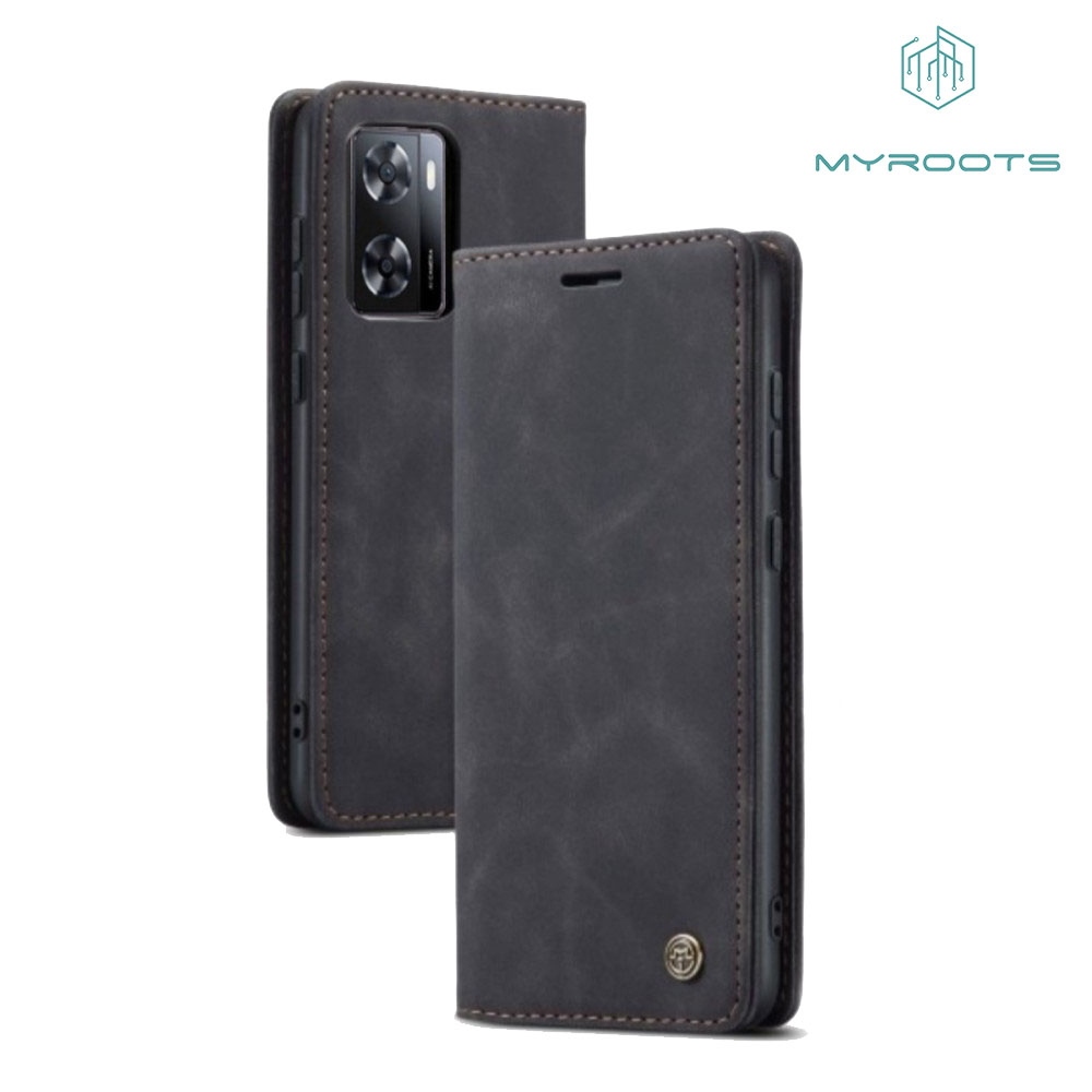 MR -  Caseme Oppo A98 A95 A78 A74 A57 A55 A54 4g 5g Leather Flip Case Wallet Dompet Magnetic