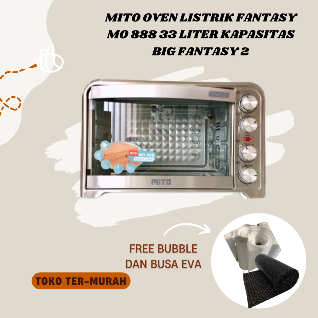 Oven MITO Listrik Fantasi 2-33 Liter MO 888 Pemanggang Kue