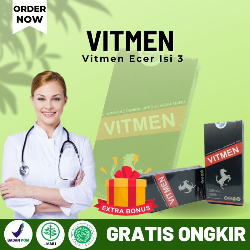 VITMEN MINUMAN OBAT KUAT PRIA TAHAN LAMA KESUBURAN 100 % ALAMI ISI 3