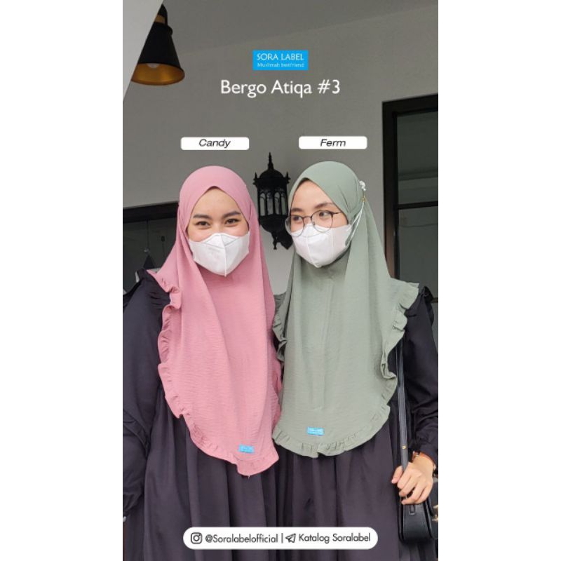 ATIQA BERGO KRIWIL|KHIMAR INSTANT|BERGO CRINKLE